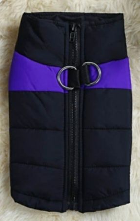 Zimní bunda černo-fialová - vel. XXL